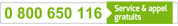 N° Vert : 0 800 650 116