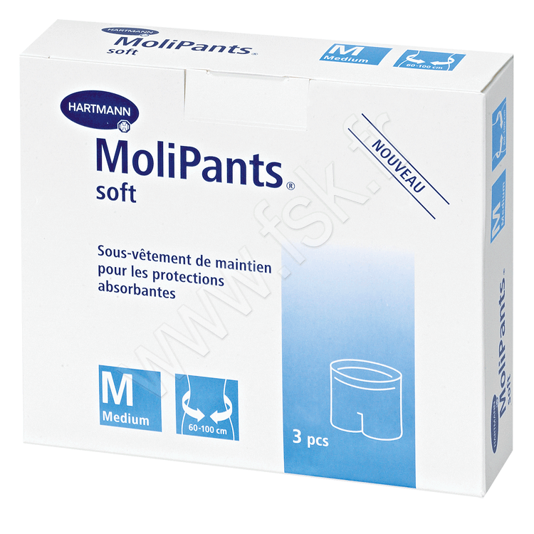 Slip filet Molipants soft (3 Pièces) Incontinence Urinaire
