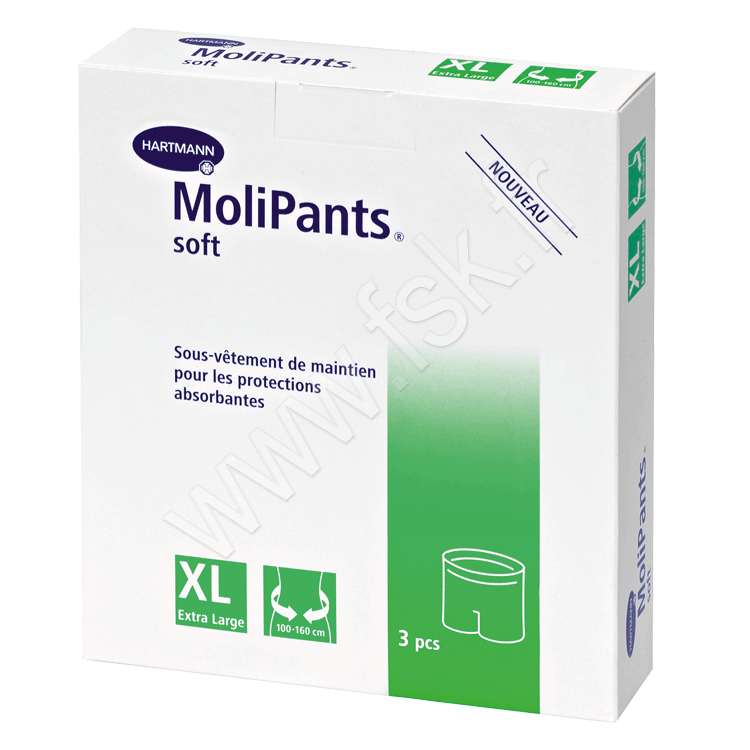 Slip filet Molipants soft (3 Pièces) Incontinence Urinaire