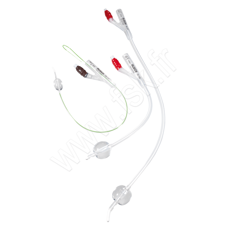 Sonde urinaire de foley 2 voies extrémité droite